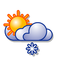 wolkig, wenig Schnee